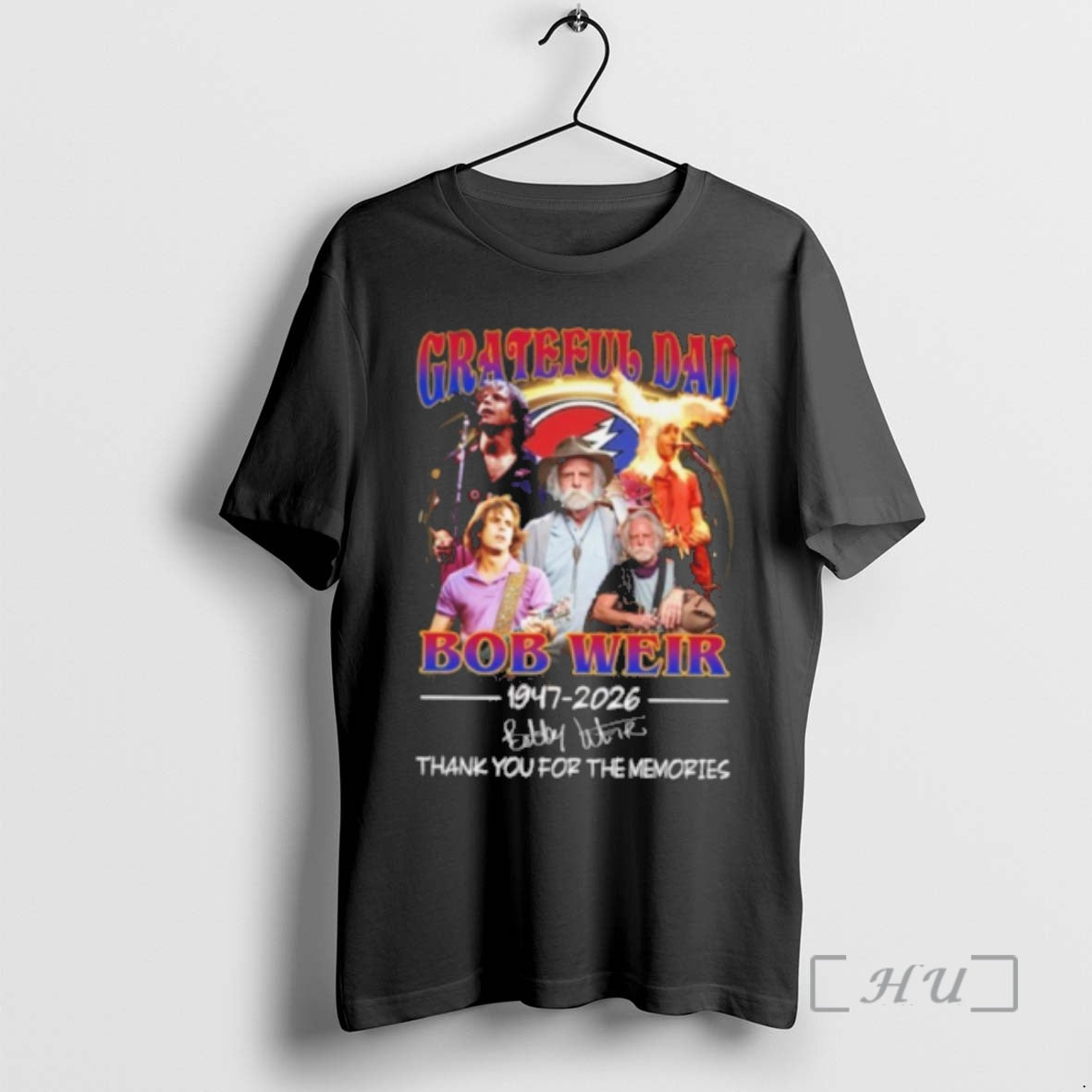 Officials Grateful Dad Bob Weir 1947 2026 Signature Thank You For The Memories Premium T-Shirts, Hoodie, Sweatshirt