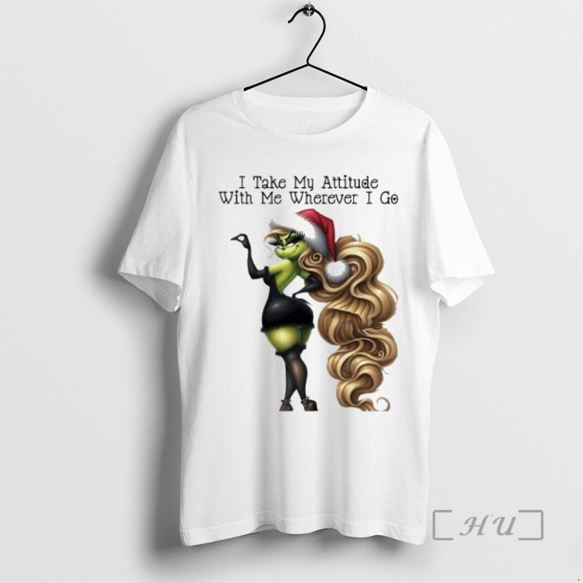 Officials Grinch I Take My Attitude With Me Wherever I Go Christmas Premium T Shirts Hoodie, Sweatshirt | RetroVerseTees.com