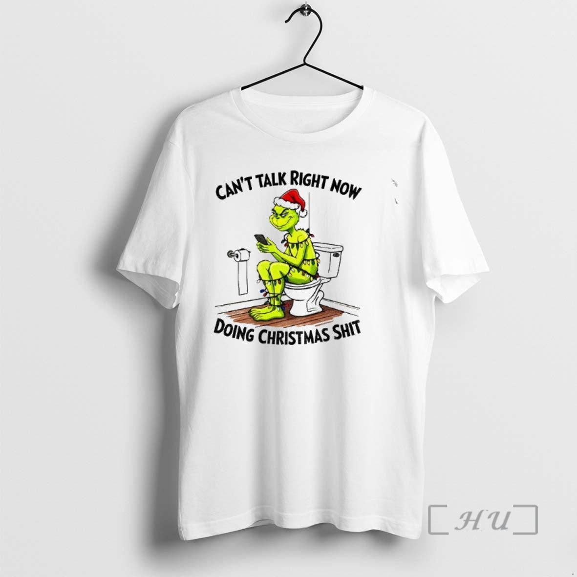 Officials Grinch Santa Cant Talk Right Now Doing Christmas Shit T-Shirts, Hoodie, Sweatshirt | RetroVerseTees.com