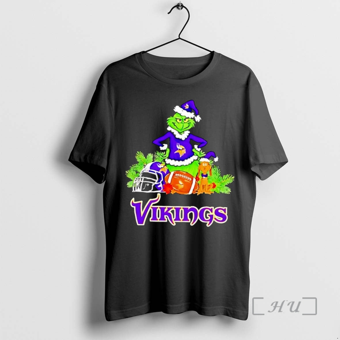 Officials Grinch And Max Dog Minnesota Vikings Football Merry Christmas