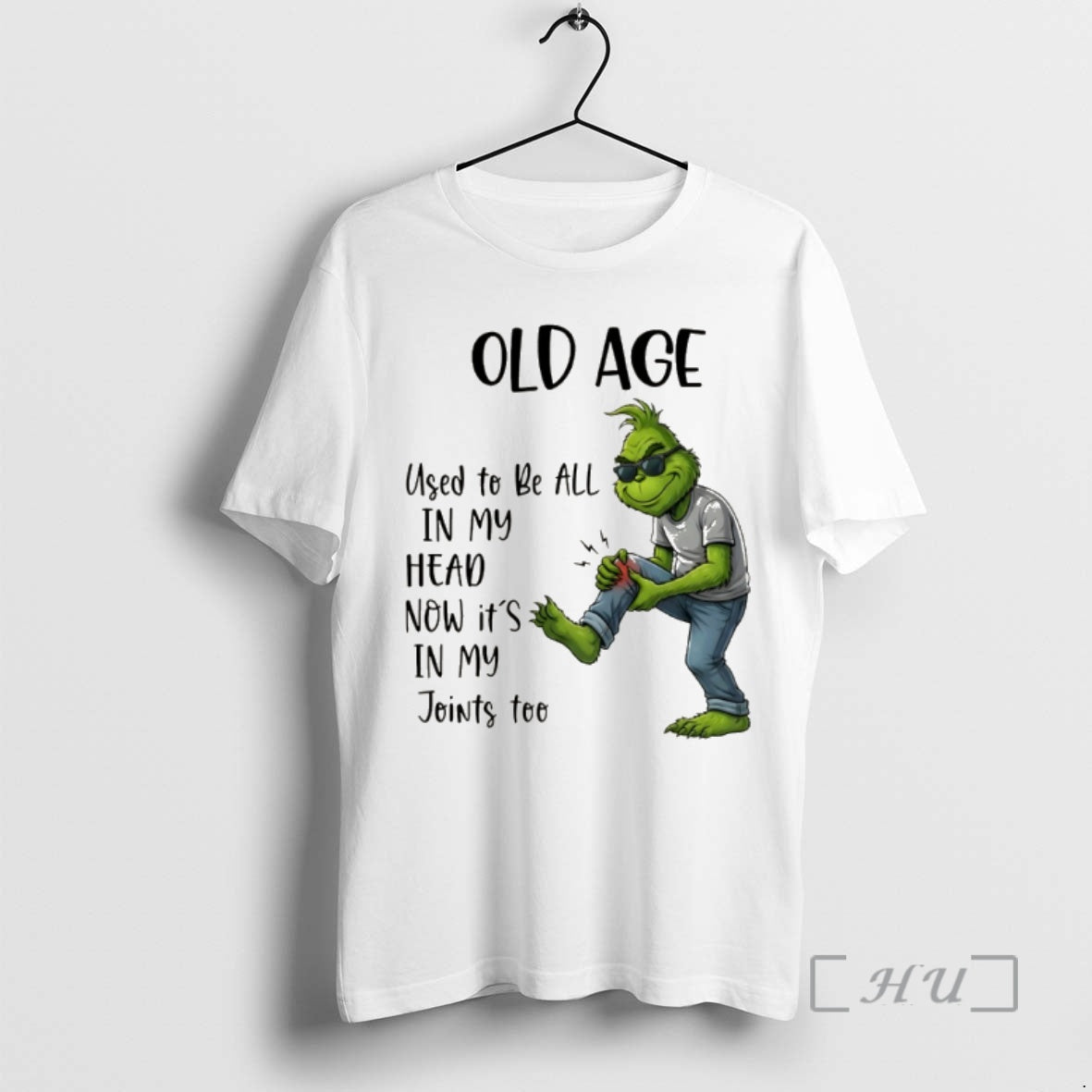 Officials Grinch Old Age Used To Be All In My Head Now Its In My T-Shirts, Hoodie, Sweatshirt | RetroVerseTees.com