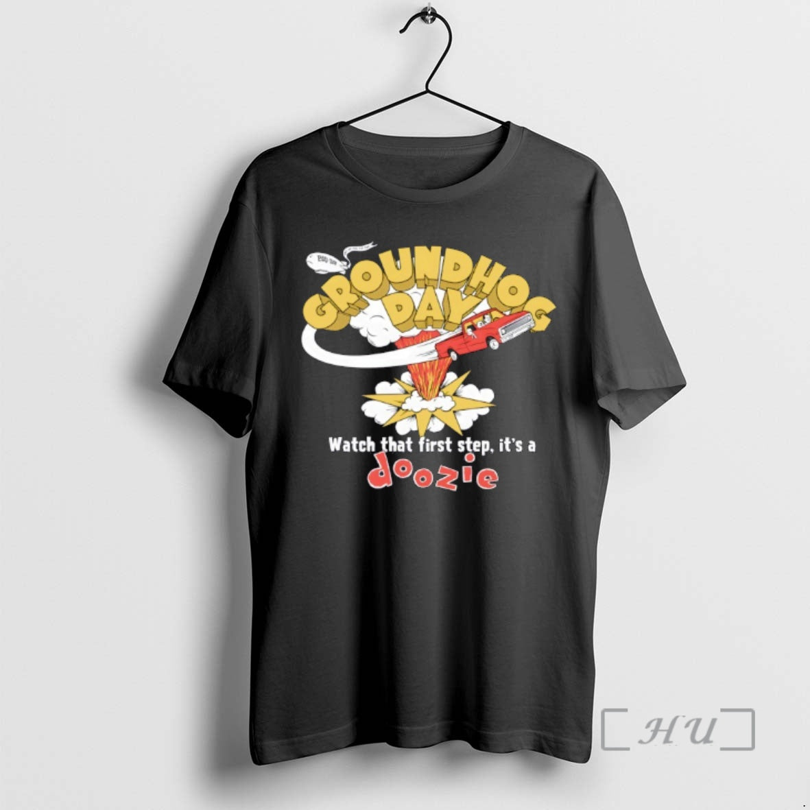 Officials Groundhog Day Watch That First Step Its A Doozie T-Shirts, Hoodie, Sweatshirt | RetroVerseTees.com