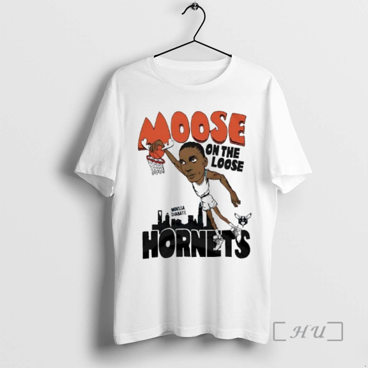 Officials Hornets Moussa Diabate Moose On The Loose Super Player T-Shirts, Hoodie, Sweatshirt | RetroVerseTees.com