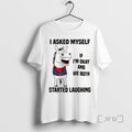 Officials Horse I Asked Myself If Im Okay And We Both Started Laughing Premium T-Shirts, Hoodie, Sweatshirt