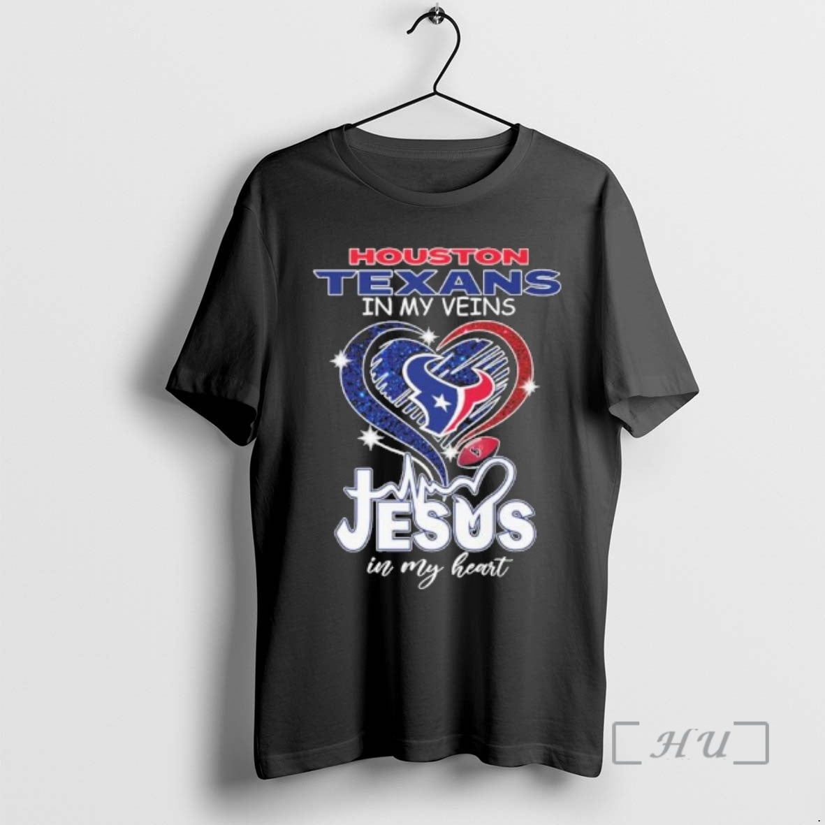 Officials Houston Texans In My Veins Jesus In My Heart 2026 Playoffs Premium T Shirts Hoodie, Sweatshirt | RetroVerseTees.com