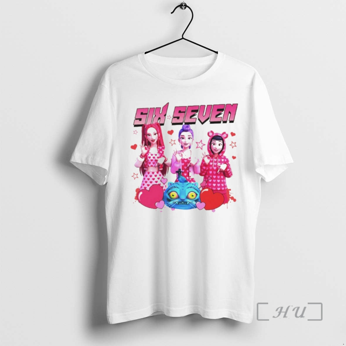 Officials Huntrix Six Seven Happy Valentine Kpop Demon Hunters T-Shirts, Hoodie, Sweatshirt | RetroVerseTees.com