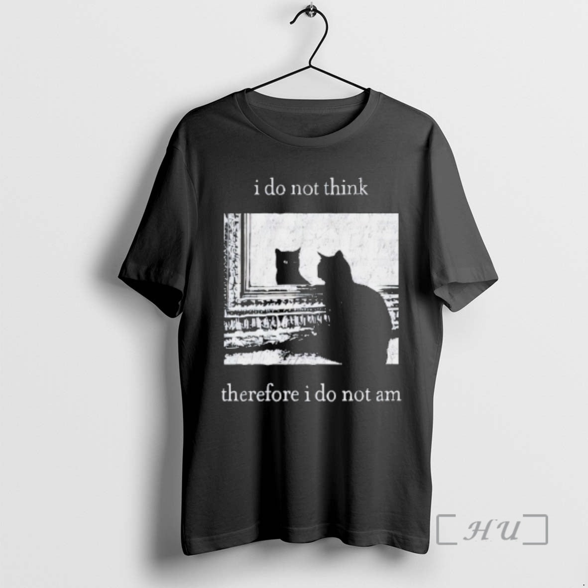 Officials I Do Not Think Therefore I Do Not Am Black Cat Premium T Shirts Hoodie, Sweatshirt | RetroVerseTees.com