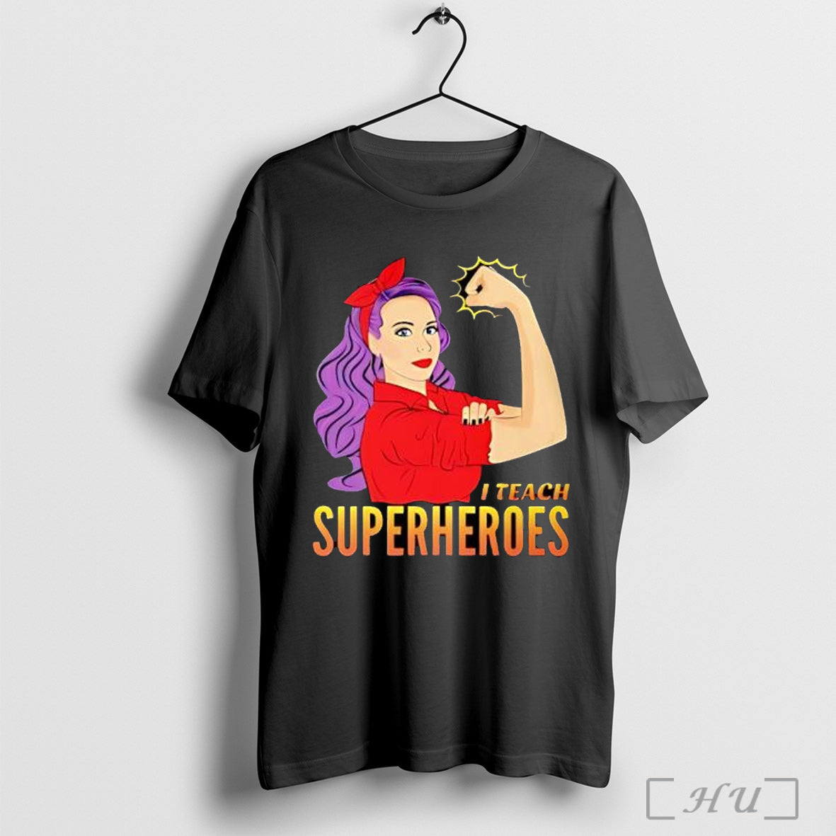 Officials I Teach Superheroes Strong Girl Red T Shirt