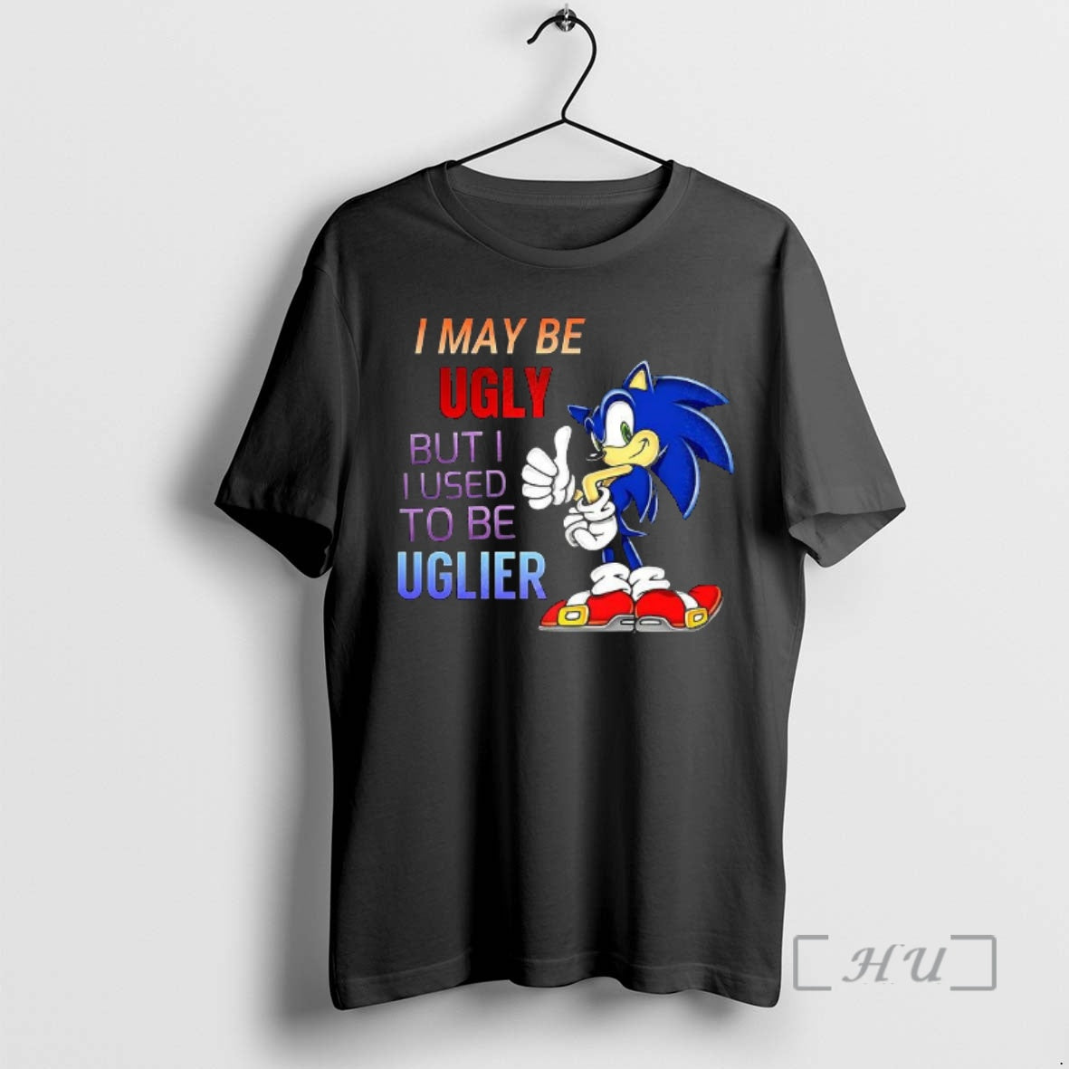 Officials I May Be Ugly But I Used To Be Uglier Cartoon Hedgehog Premium T-Shirts, Hoodie, Sweatshirt | RetroVerseTees.com