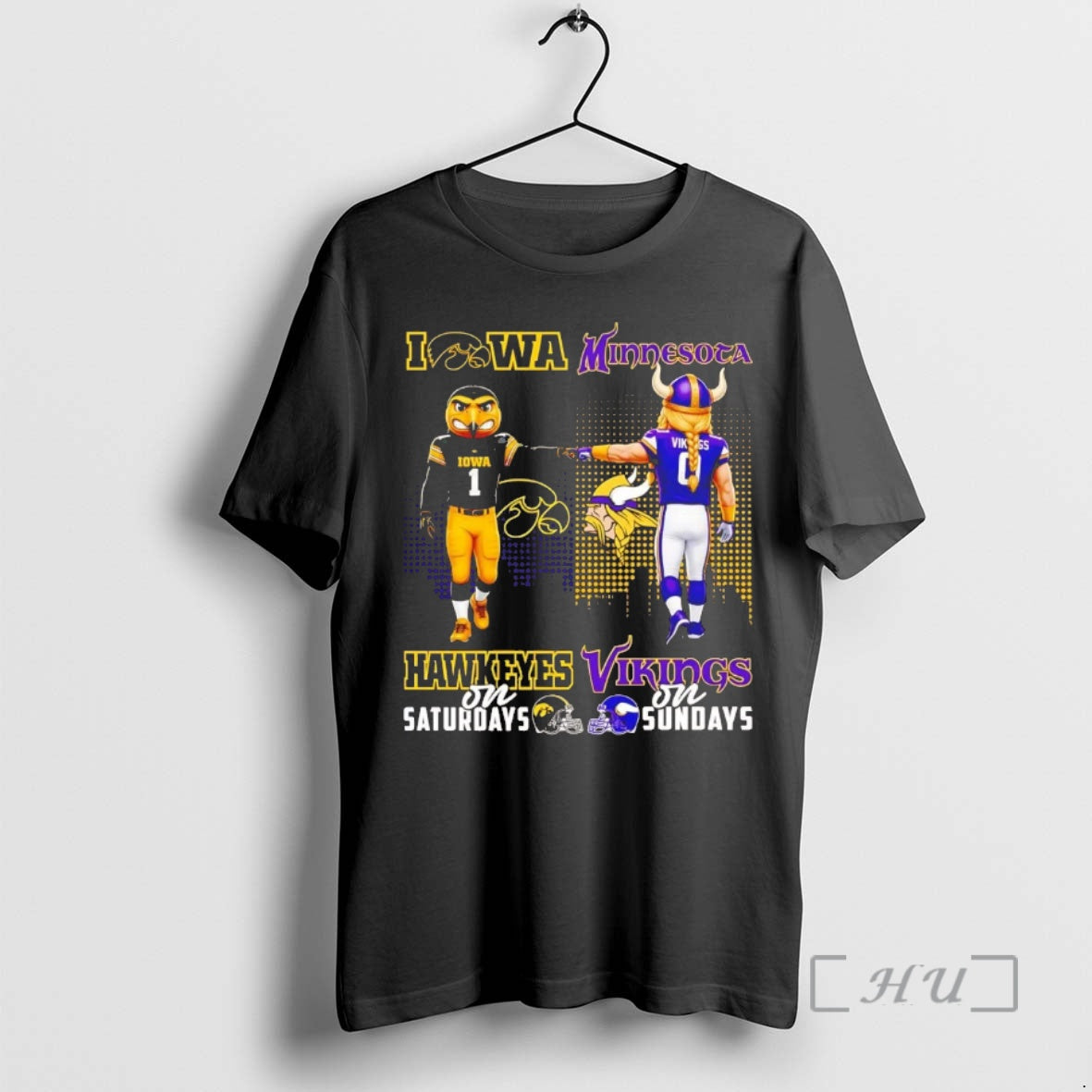 Officials Iowa Hawkeyes On Saturdays Minnesota Vikings On Sundays Mascot Chriast Premium T Shirts Sweater