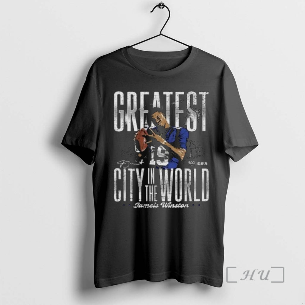 Officials Jameis Winston New York Greatest City In The World Circle Black Premium T Shirts