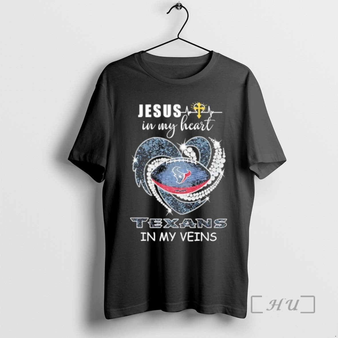 Officials Jesus In My Heart Houston Texans In My Veins Logo Team Premium T Shirts Hoodie, Sweatshirt | RetroVerseTees.com