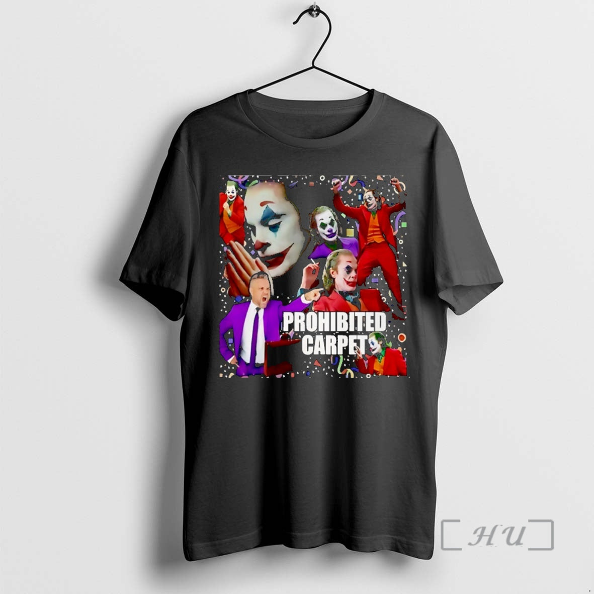 Officials Joker Prohibited Carpet Graphic Christmas T-Shirts, Hoodie, Sweatshirt | RetroVerseTees.com