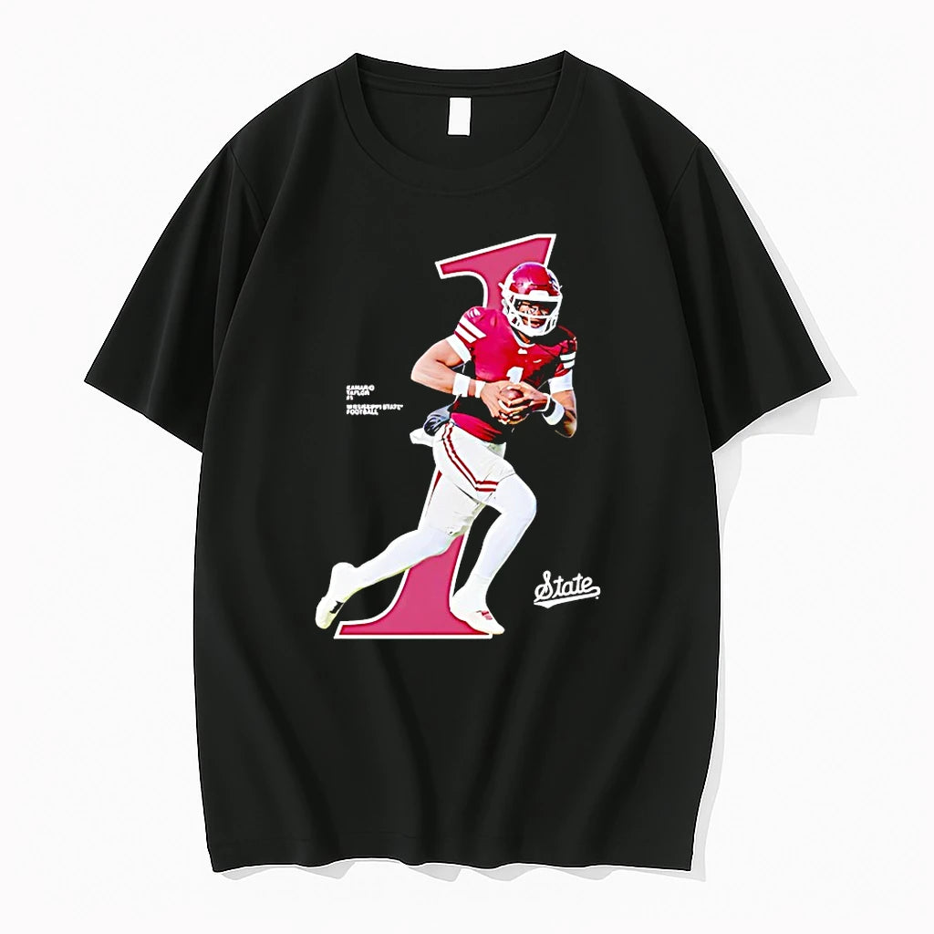 Officials Kamario Taylor Plyer Number One Of Mississippi State Bulldogs Football Graphic T Shirt Sweater