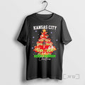Officials Kansas City Chiefs Kingdom Merry Christmas Tree Circle Black
