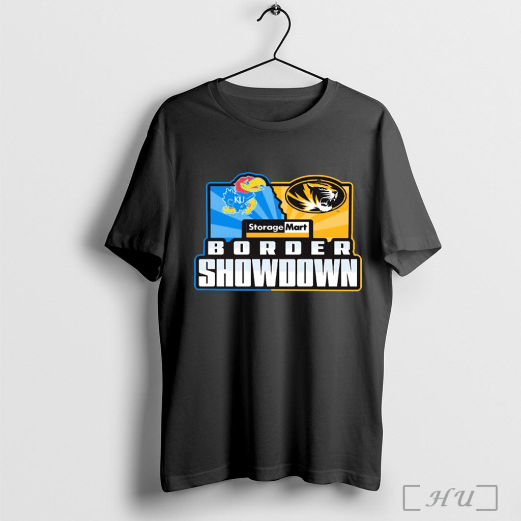 Officials Kansas Jayhawks Vs Missouri Tigers Border Showdown Storage Mart 2025 Logo T Shirt
