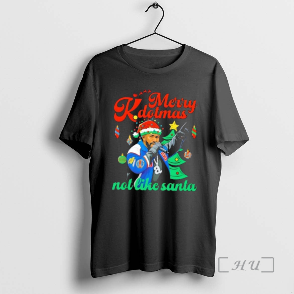 Officials Kendrick Lamar Merry Kdotmas Not Like Santa T-Shirts, Hoodie, Sweatshirt | RetroVerseTees.com