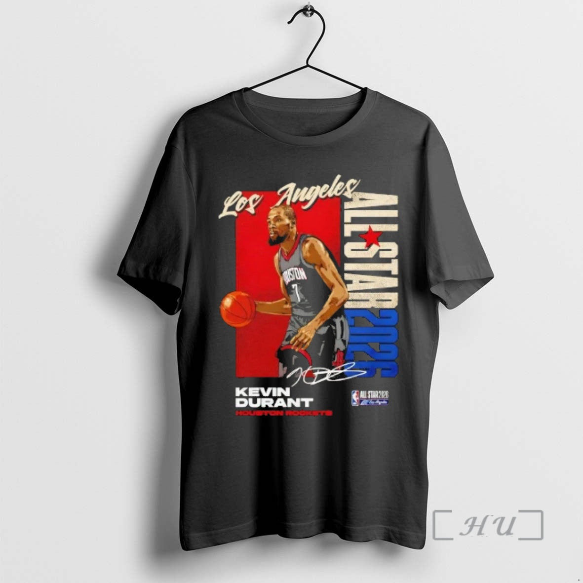 Officials Kevin Durant Houston Rockets 2026 Nba All Star Vertical Signature Premium T Shirts Sweater Hoodie, Sweatshirt