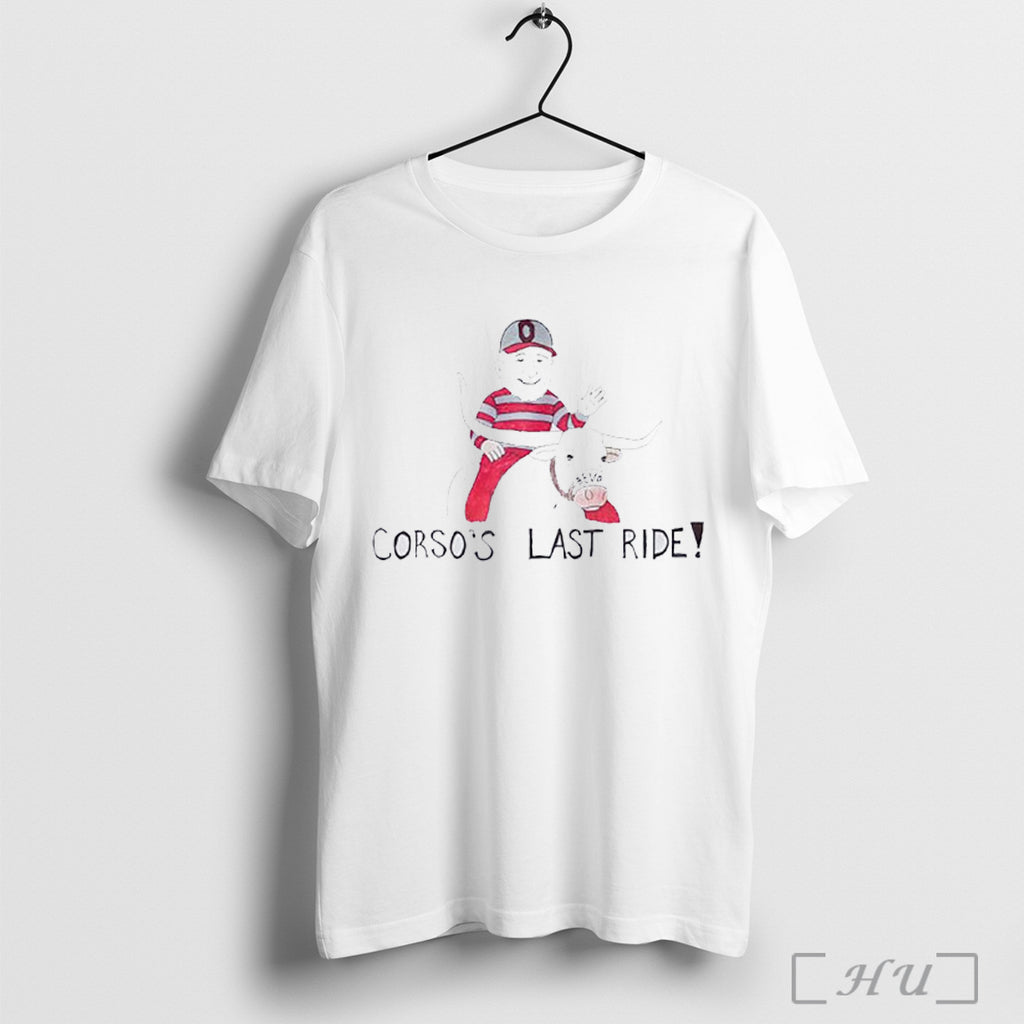 Officials Lee Corso Osu Corsos Last Ride Bevo T Shirt
