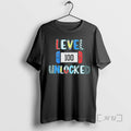 Officials Level Unlocked 100 Days Of School T-Shirts, Hoodie, Sweatshirt | RetroVerseTees.com