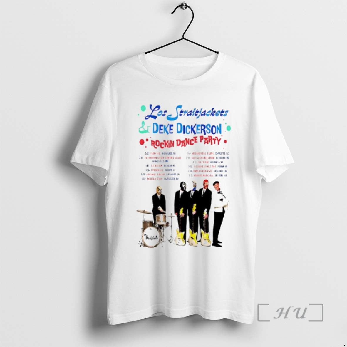Officials Los Straitjackets Rockin Dance Party 2026 Shows T-Shirts, Hoodie, Sweatshirt | RetroVerseTees.com
