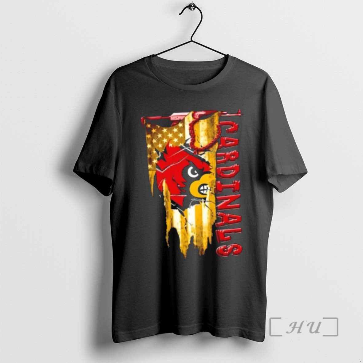 Officials Louisville Cardinals Football Battle Shattered Usa Flag Rip Design T-Shirts, Hoodie, Sweatshirt