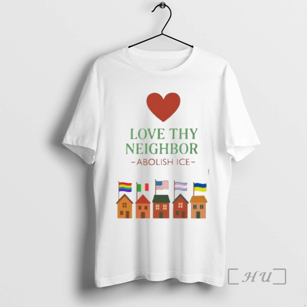 Officials Love Thy Neighbor Abolish Ice Pride Flag T-Shirts, Hoodie, Sweatshirt | RetroVerseTees.com