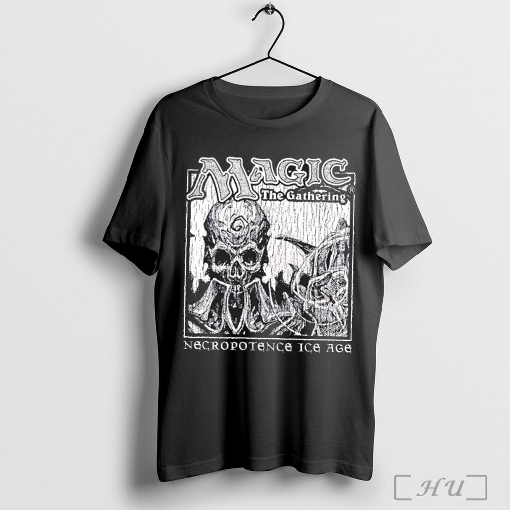 Officials Magic The Gathering Necropotence Ice Age Gothic Graphic T Shirt
