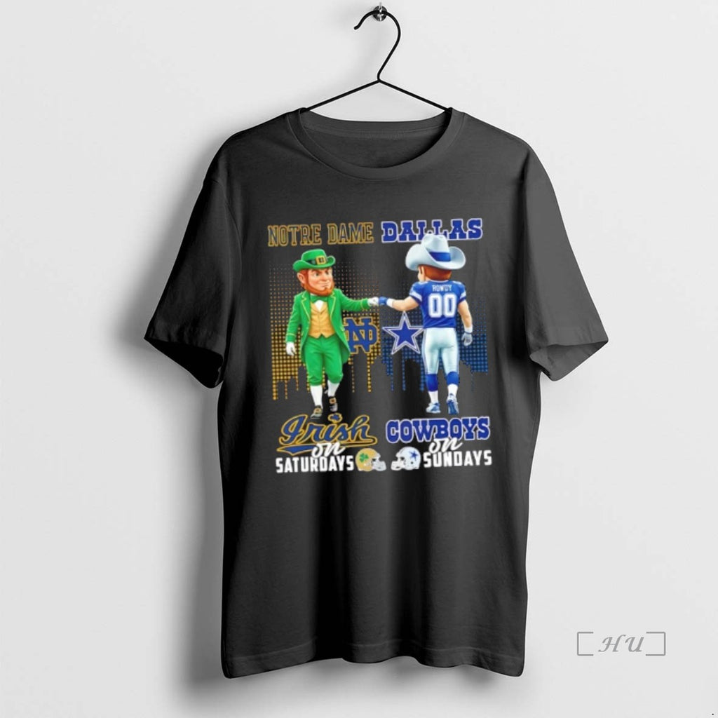 Officials Mascots Notre Dame Fighting Irish On Saturdays X Dallas Cowboys On Sundays Skyline Premium