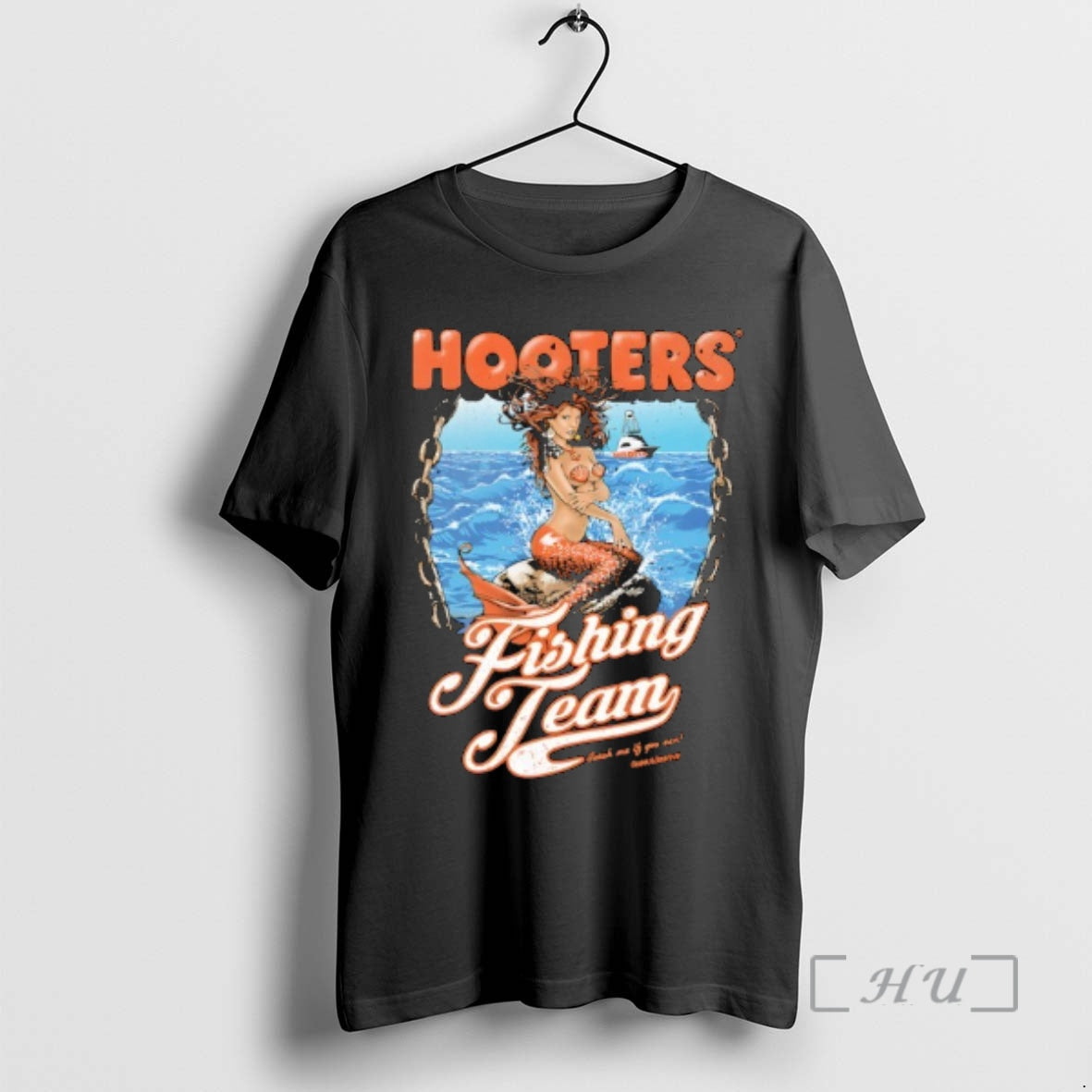 Officials Mermaid Hooters Fishing Team Catch Me If You Can T-Shirts, Hoodie, Sweatshirt | RetroVerseTees.com