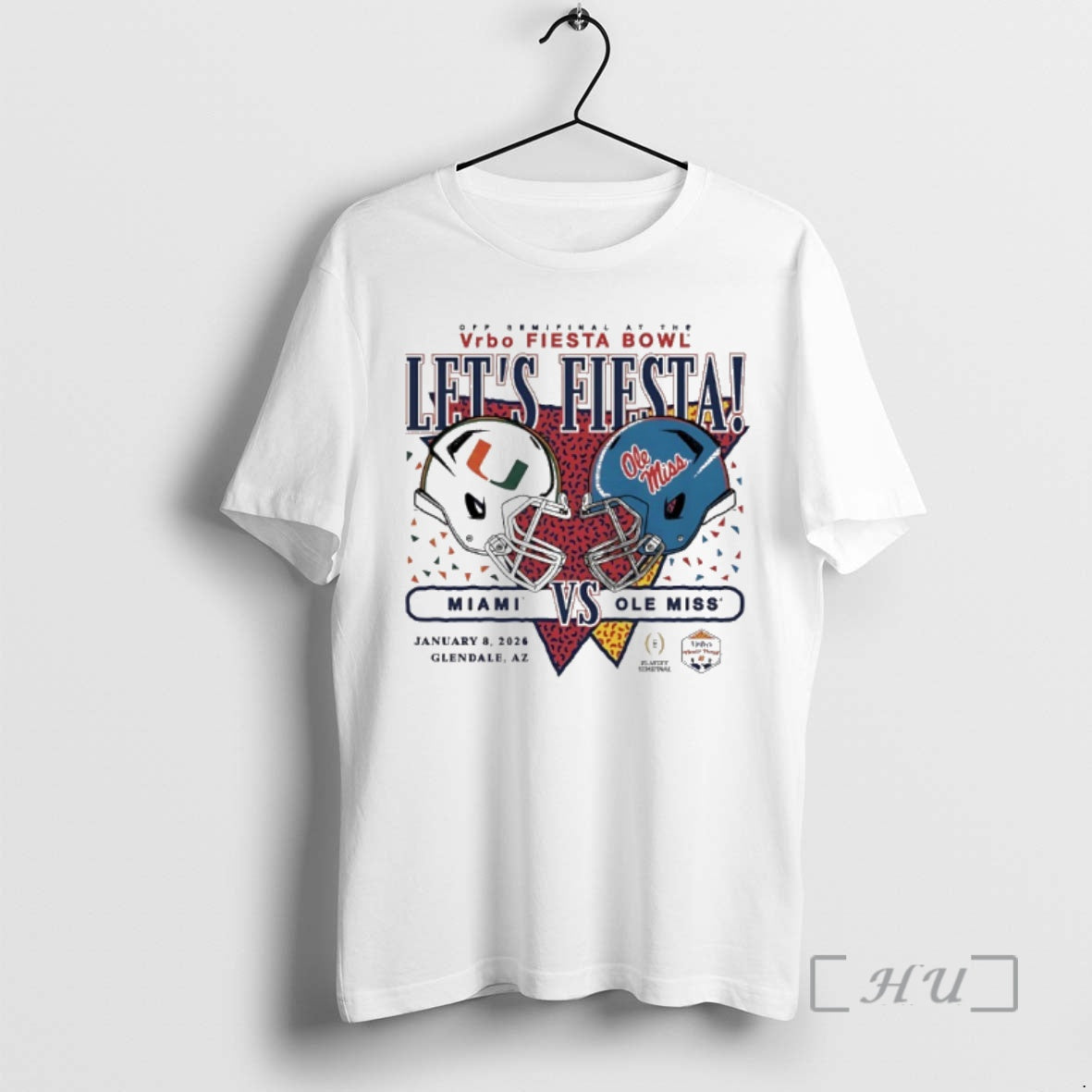 Officials Miami Vs Ole Miss 2026 Fiesta Bowl Football Helmet T-Shirts, Hoodie, Sweatshirt | RetroVerseTees.com