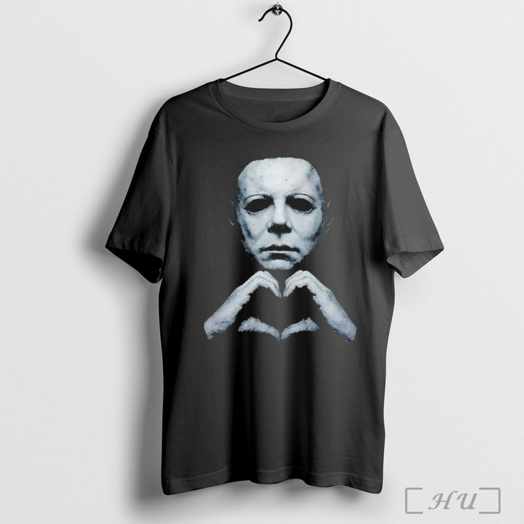 Officials Michael Myers Creepy Heart Hands Halloween Character T Shirt