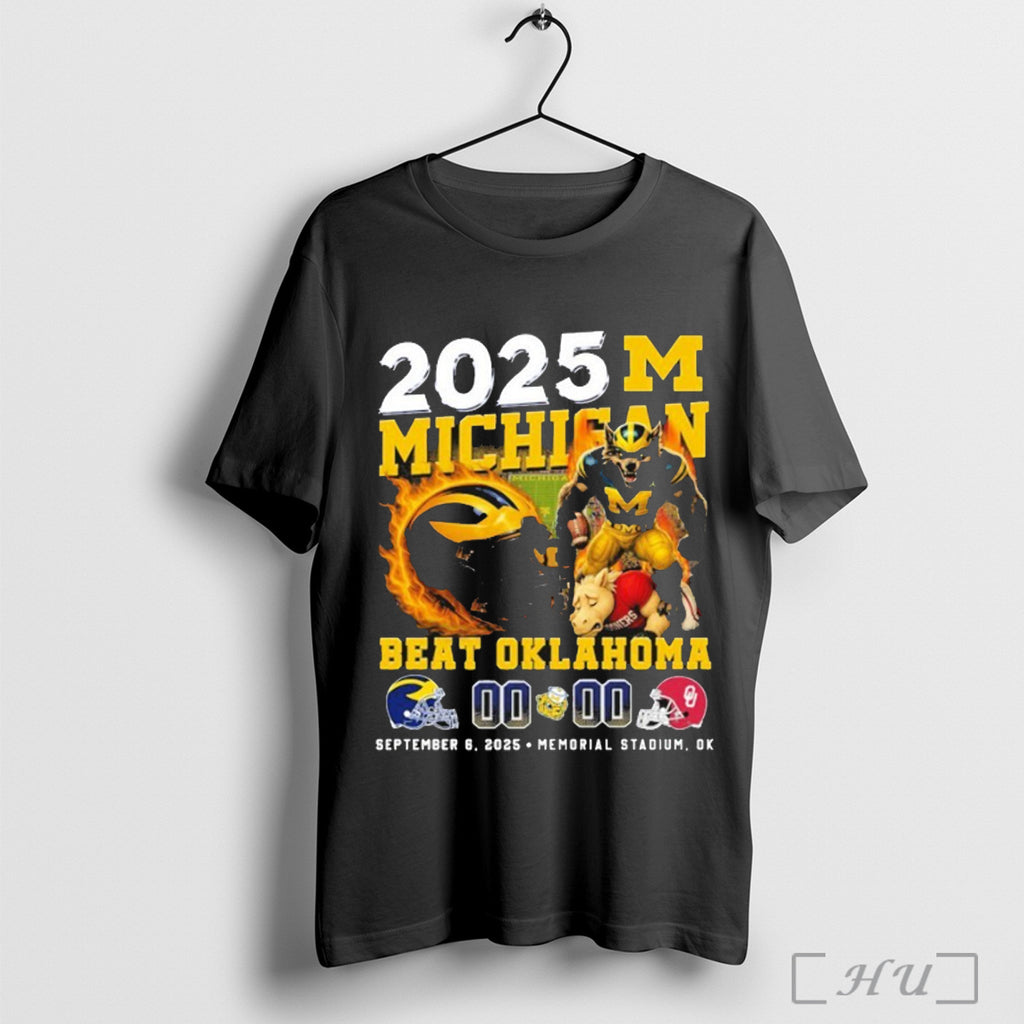 Officials Michigan Wolverines Beat Oklahoma Sooners September 6 2025 Memorial Stadium Ok Mascot