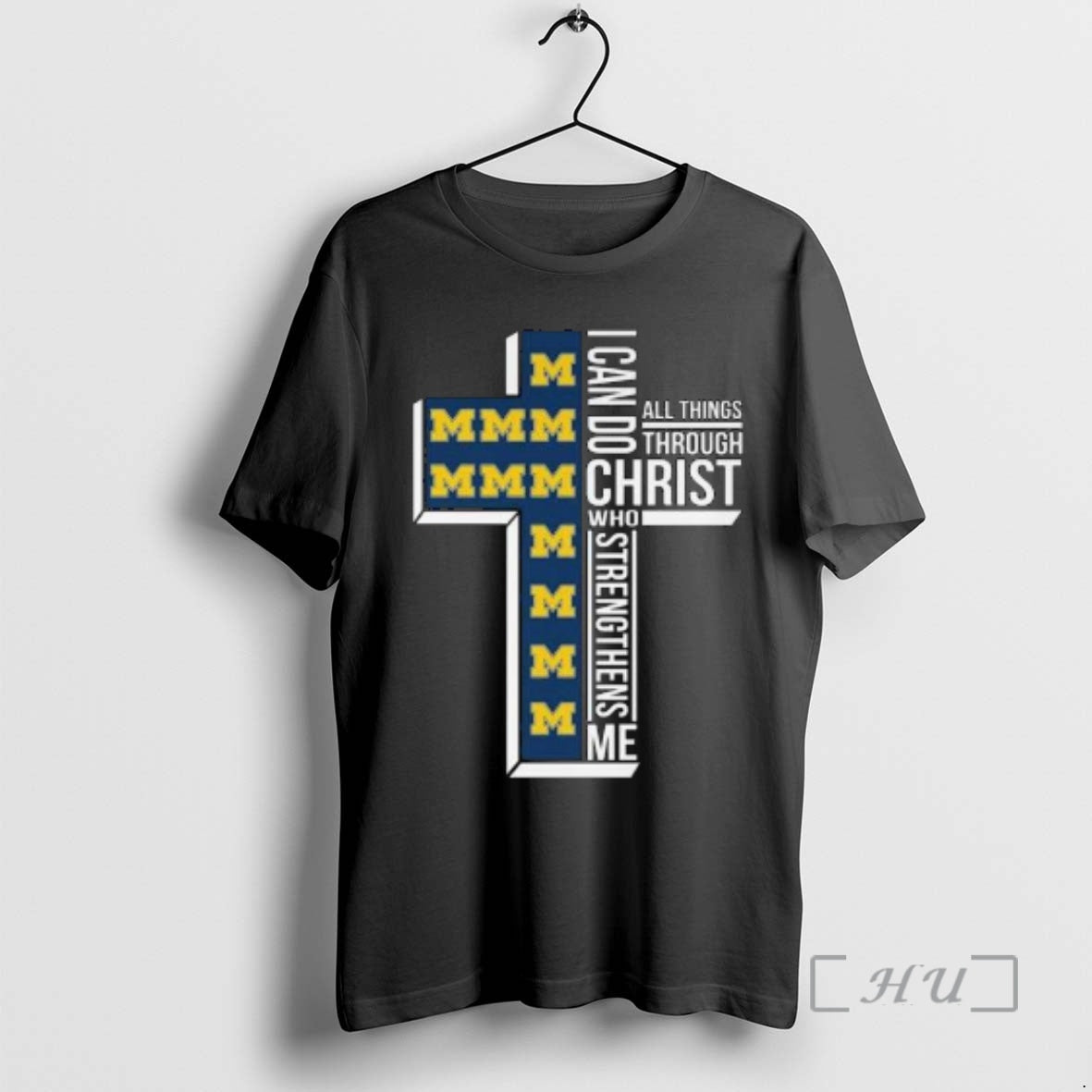 Officials Michigan Wolverines I Can Do All Things Through Christ Who Strengthens Me Cross Circle T-Shirts, Hoodie, Sweatshirt