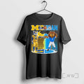 Officials Michigan Wolverines Fist Bump Detroit Lions Football Mascot T-Shirts, Hoodie, Sweatshirt | RetroVerseTees.com