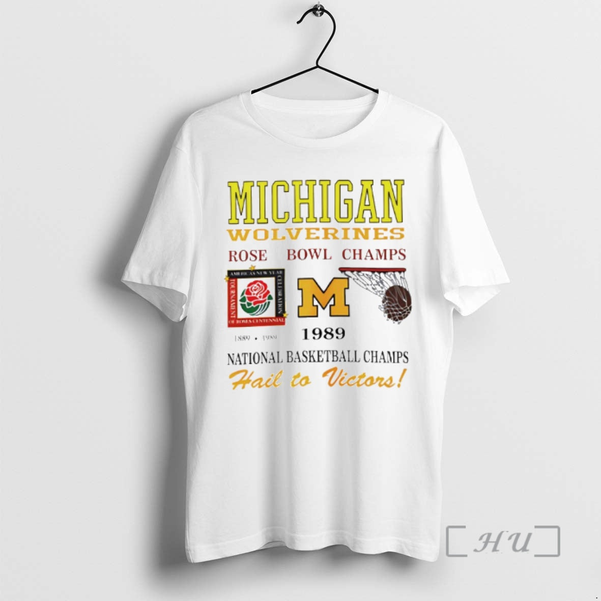 Officials Michigan Wolverines National Basketball Rose Bowl Champs Vintage 1989 T-Shirts, Hoodie, Sweatshirt