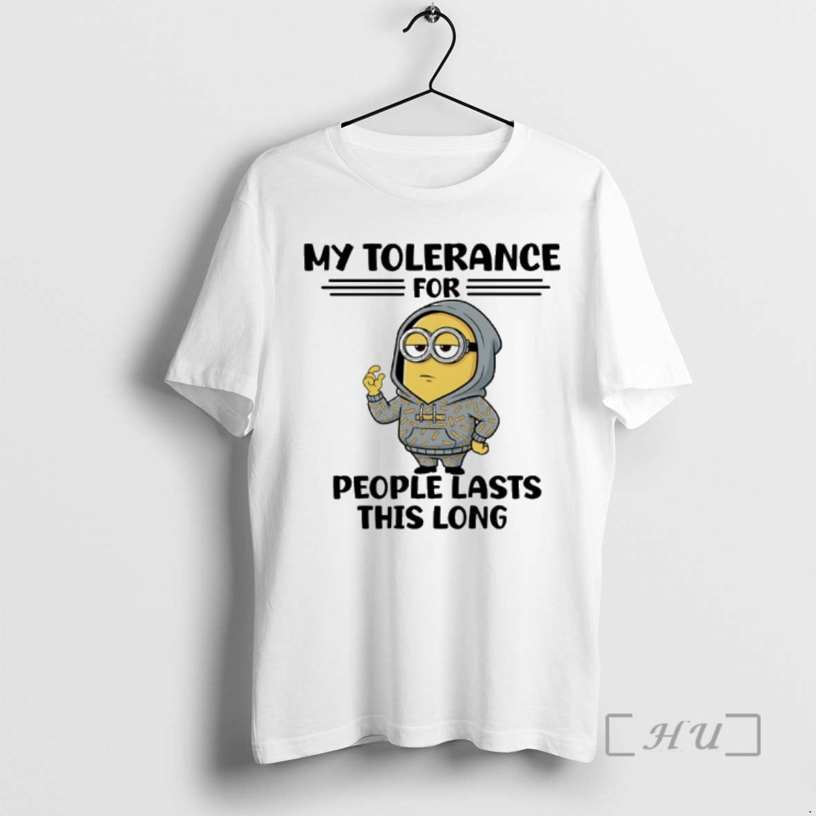 Officials Minion My Tolerance For People Lasts This Long T-Shirts, Hoodie, Sweatshirt | RetroVerseTees.com