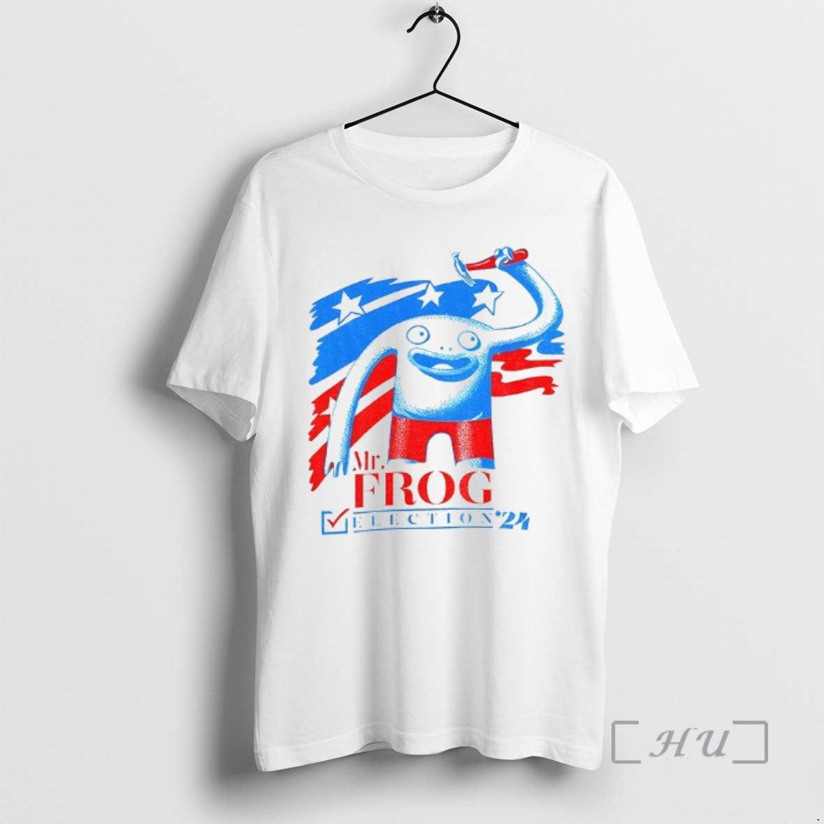 Officials Mr Frog Election 24 Patriotic Red Blue Frog Graphic T-Shirts, Hoodie, Sweatshirt | RetroVerseTees.com