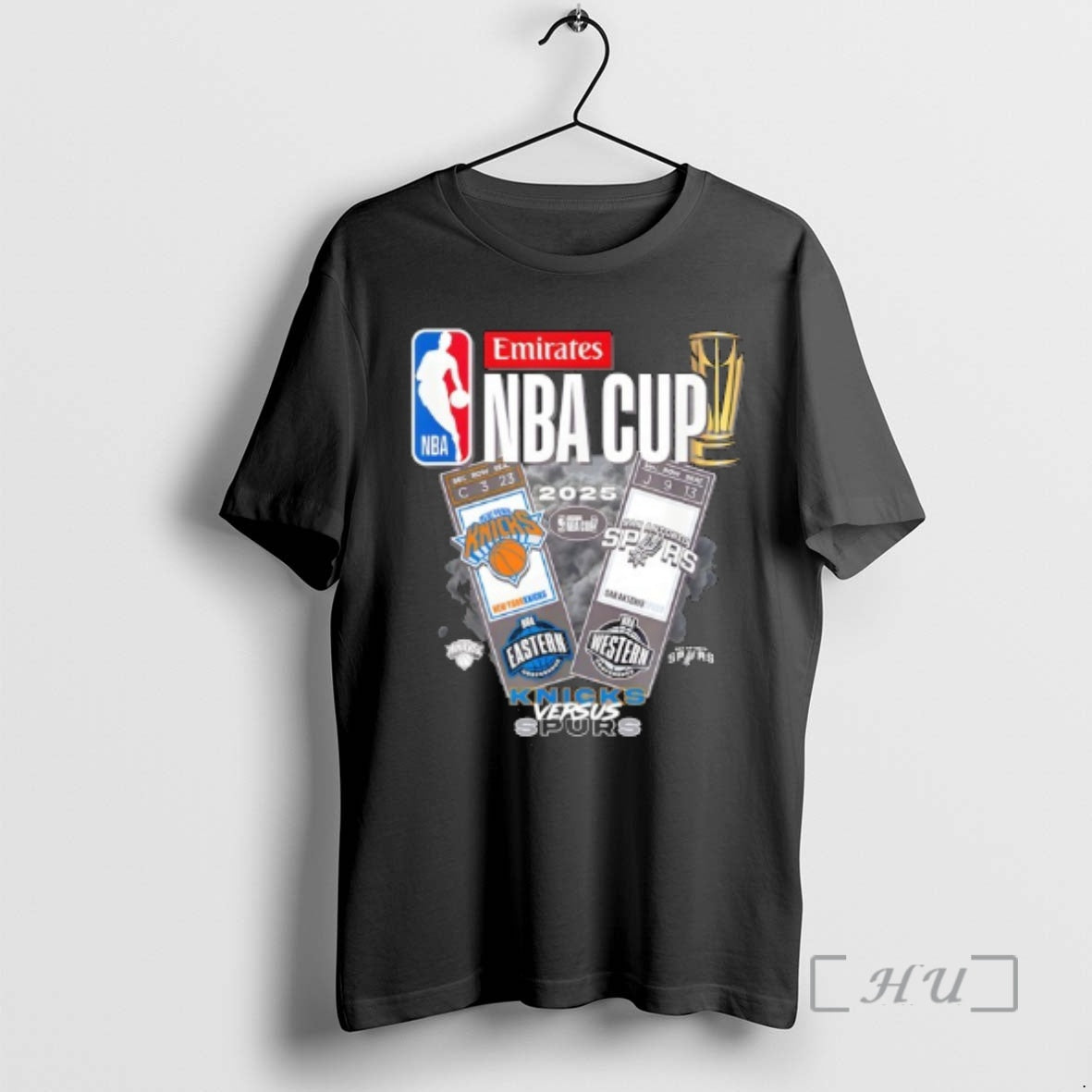 Officials Nba Emirates Cup 2025 Finals Knicks Vs Spurs T-Shirts, Hoodie, Sweatshirt | RetroVerseTees.com
