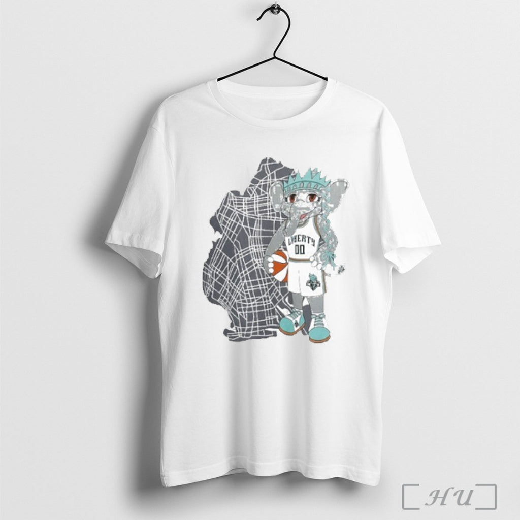 Officials New York Liberty Ellie Mascot Borough T Shirt