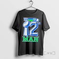 Officials Nice The 12th Man Seattle Football Trophy And Mascot Logo Premium T Shirts Sweater Hoodie, Sweatshirt