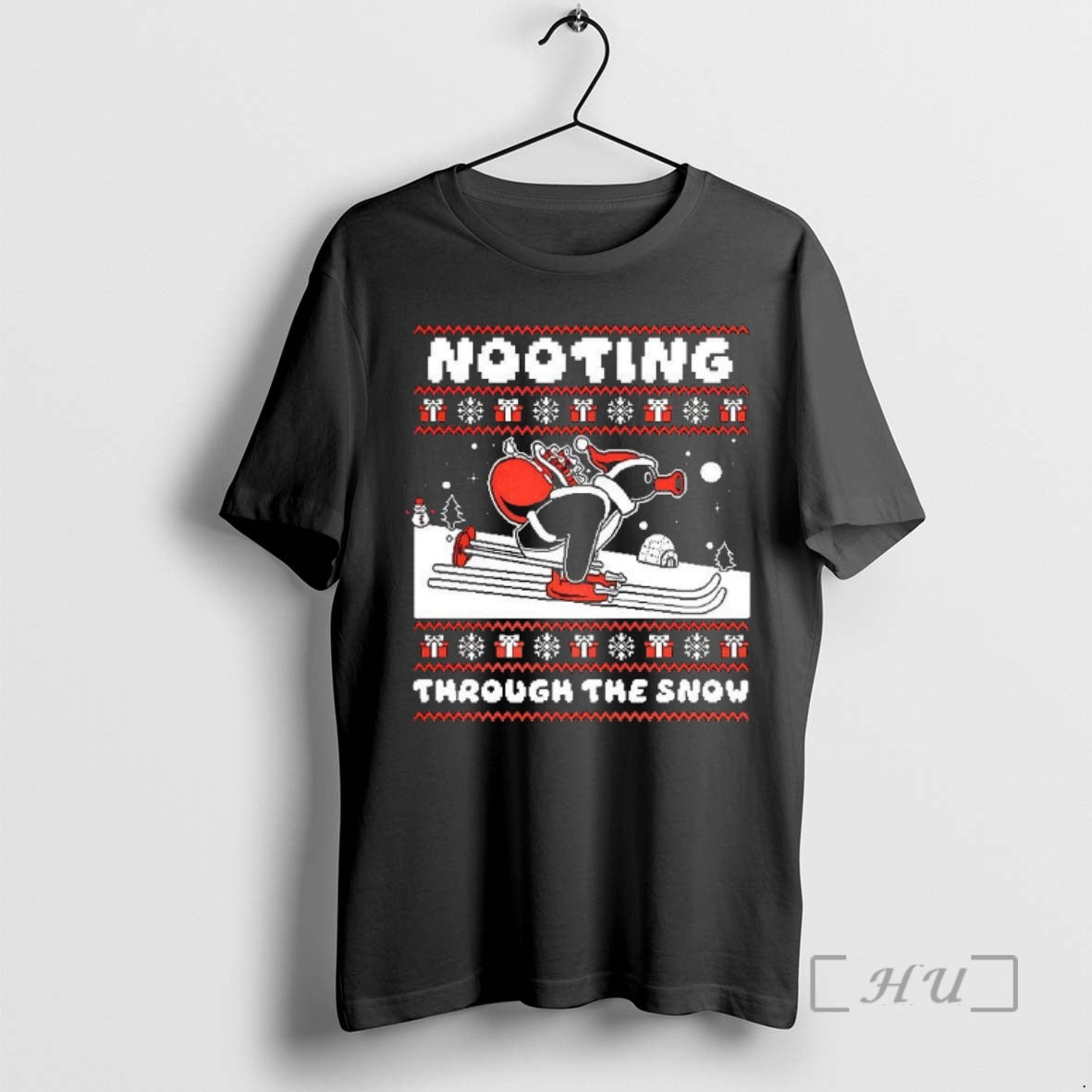Officials Nooting Through The Snow Pingu Skiing Ugly Christmas T-Shirts, Hoodie, Sweatshirt | RetroVerseTees.com