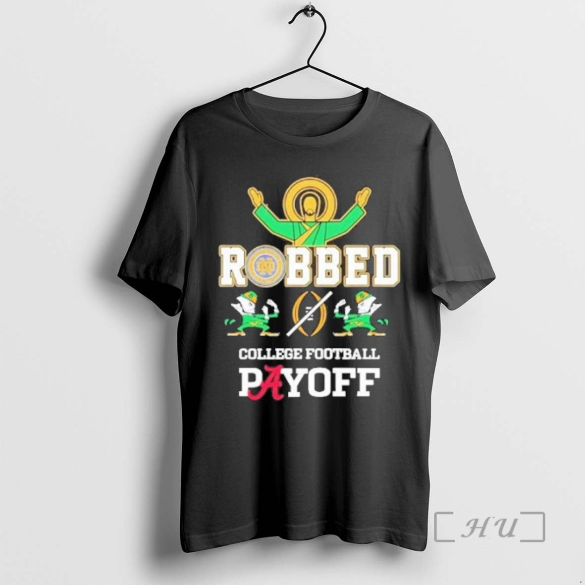 Officials Notre Dame Fighting Irish Jesus Robbed College Football Playoff 2025 Premium T Shirts Sweater Hoodie, Sweatshirt