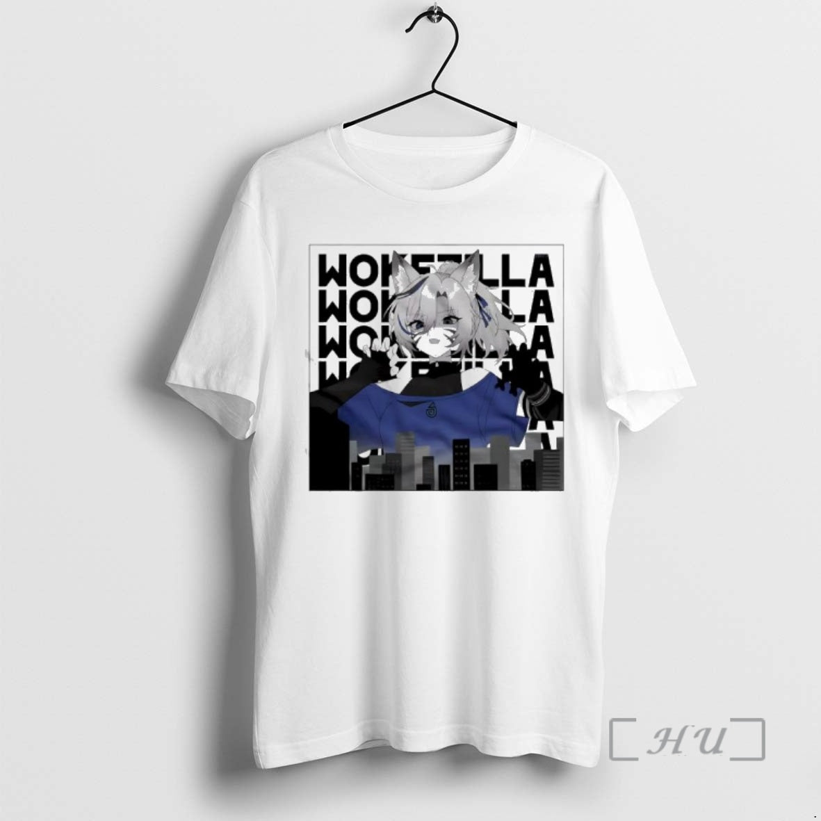 Officials Nyaras Vtuber Towering Over A City Skyline Wokezilla T-Shirts, Hoodie, Sweatshirt | RetroVerseTees.com