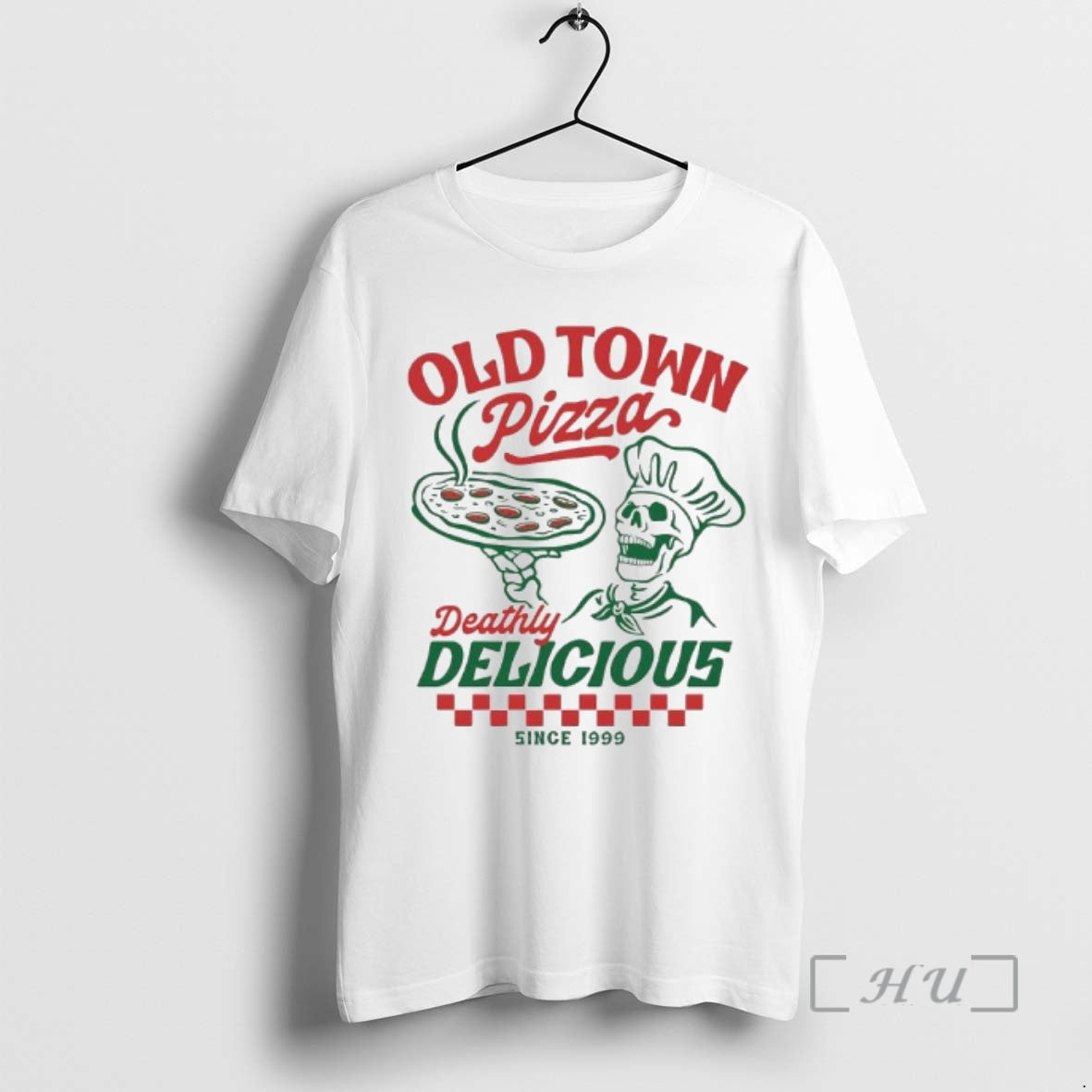 Officials Old Town Pizza Deathly Delicious Since 1999 Skeleton Graphic T-Shirts, Hoodie, Sweatshirt | RetroVerseTees.com
