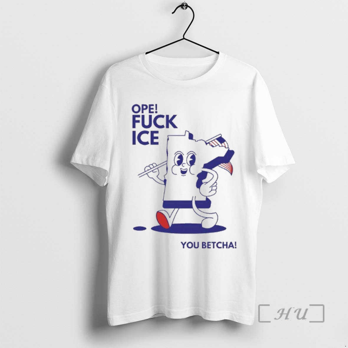 Officials Open Fuck Ice You Betcha Minnesota Map T-Shirts, Hoodie, Sweatshirt | RetroVerseTees.com