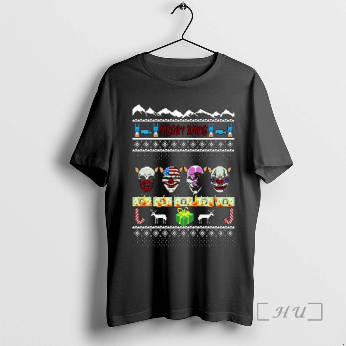 Officials Payday Black Christmas Graphic Circle Black T-Shirts, Hoodie, Sweatshirt | RetroVerseTees.com