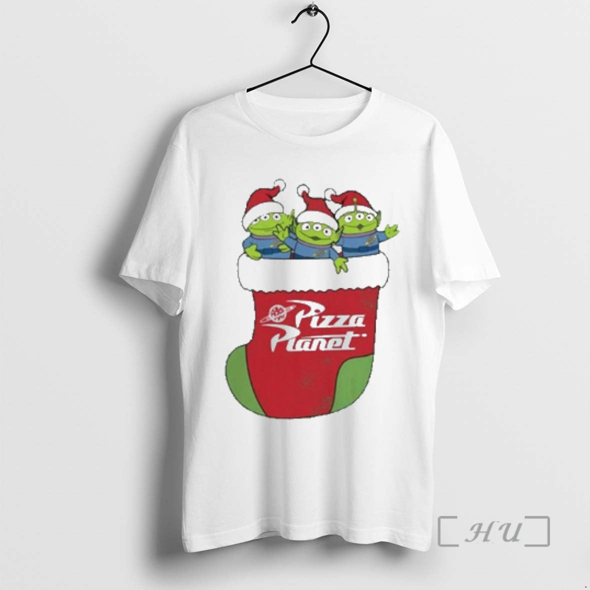Officials Pizza Planet Alien Christmas Stocking T-Shirts, Hoodie, Sweatshirt | RetroVerseTees.com