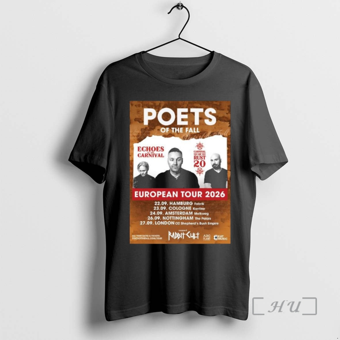 Officials Poets Of The Fall Europe Tour 2026 T-Shirts, Hoodie, Sweatshirt | RetroVerseTees.com