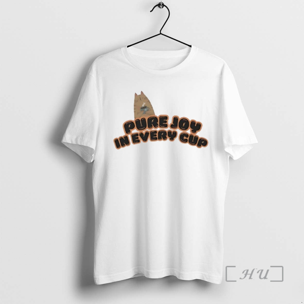 Officials Pure Joy In Every Cup Cat Coffee Meme T-Shirts, Hoodie, Sweatshirt | RetroVerseTees.com